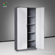 two door metal adjustable shelf cabinet for office filing storage